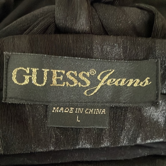 Guess Jeans Womens Strapless Open back Top size Large - Picture 3 of 4